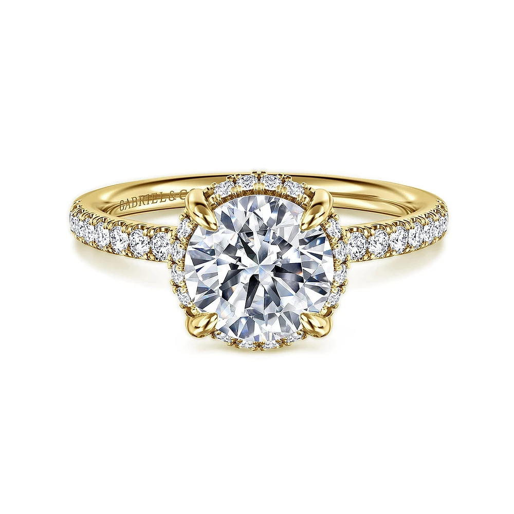 Gabriel & Co 7.4 Engagement Ring 14K Yellow Gold Contemporary ER16566R6Y44JJ