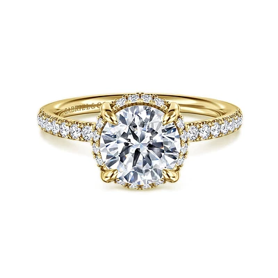 Gabriel & Co 7.4 Engagement Ring 14K Yellow Gold Contemporary ER16566R6Y44JJ