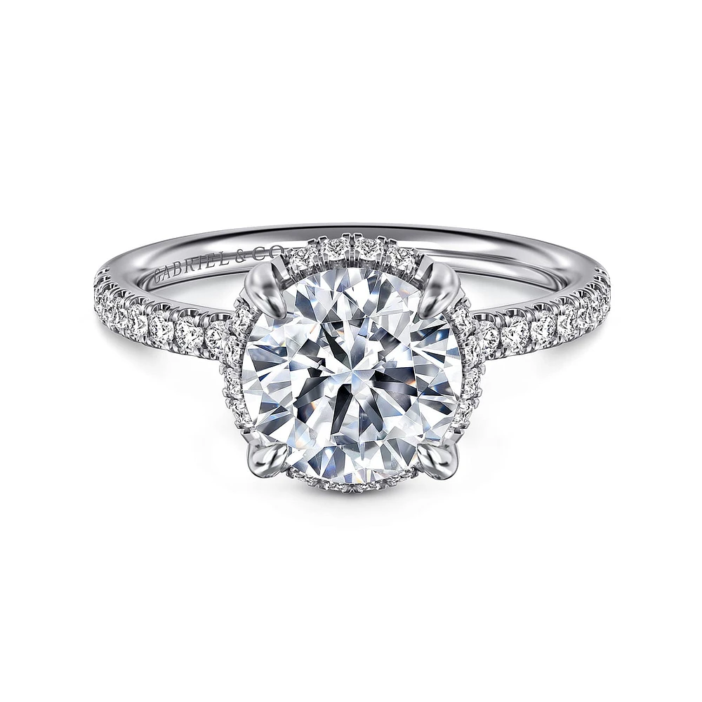 Gabriel & Co 8 Engagement Ring 14K White Gold Contemporary ER16566R8W44JJ