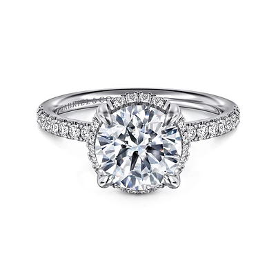 Gabriel & Co 8 Engagement Ring 14K White Gold Contemporary ER16566R8W44JJ