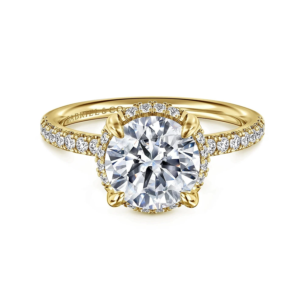Gabriel & Co 8 Engagement Ring 14K Yellow Gold Contemporary ER16566R8Y44JJ