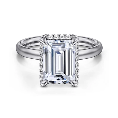 Gabriel & Co 9.5X7 Engagement Ring 14K White Gold Contemporary ER16567E12W44JJ