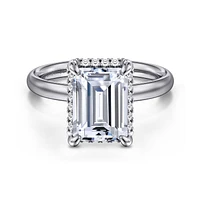 Gabriel & Co 9.5X7 Engagement Ring 14K White Gold Contemporary ER16567E12W44JJ