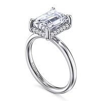 Gabriel & Co 9.5X7 Engagement Ring 14K White Gold Contemporary ER16567E12W44JJ