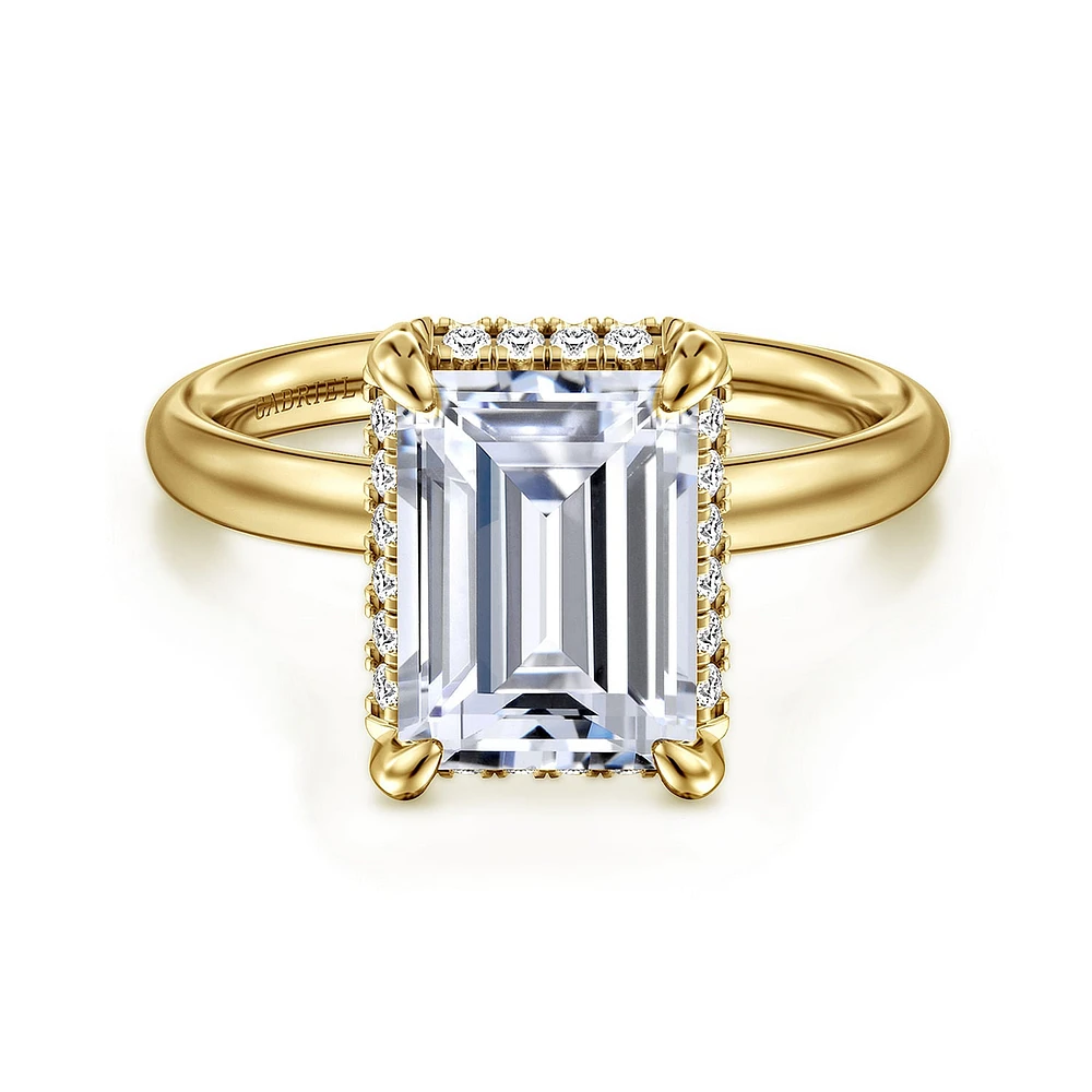 Gabriel & Co 9.5X7 Engagement Ring 14K Yellow Gold Contemporary ER16567E12Y44JJ