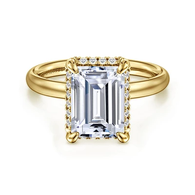 Gabriel & Co 9.5X7 Engagement Ring 14K Yellow Gold Contemporary ER16567E12Y44JJ