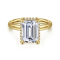 Gabriel & Co 9.5X7 Engagement Ring 14K Yellow Gold Contemporary ER16567E12Y44JJ