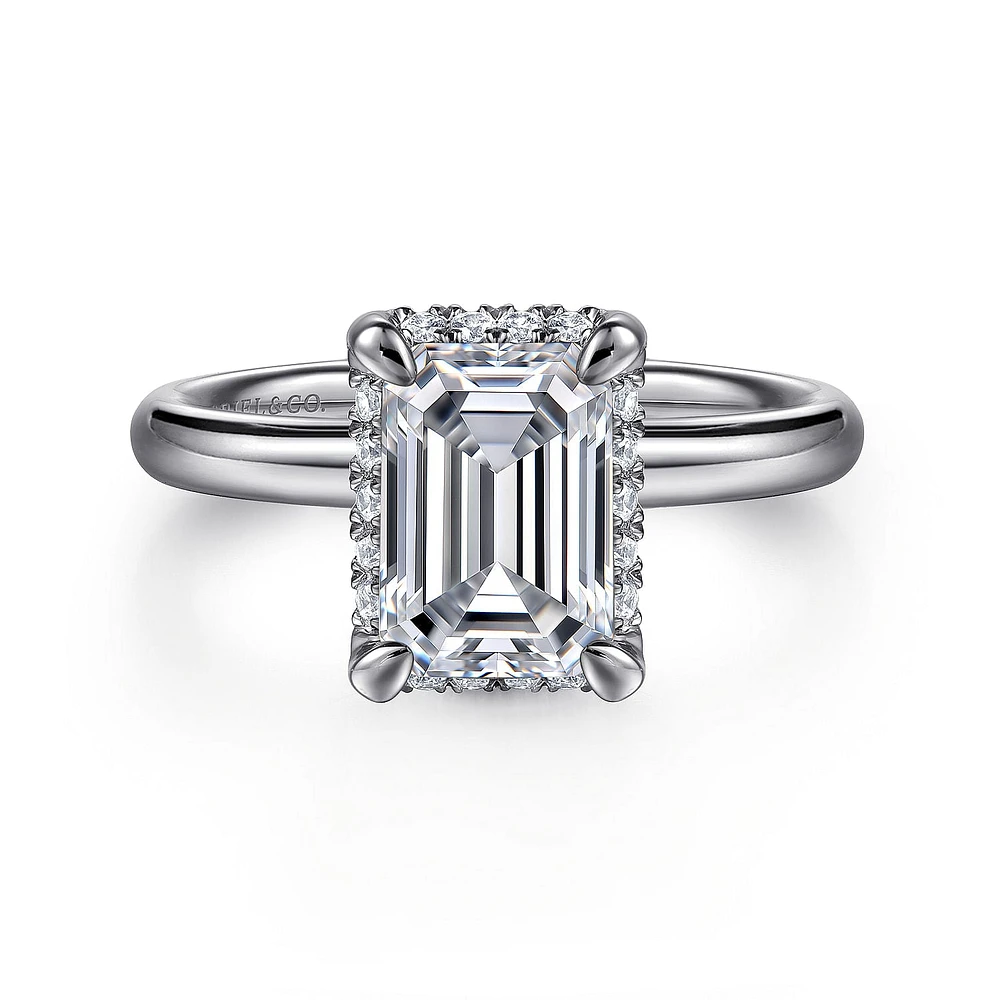 Gabriel & Co 8.5X6 Engagement Ring 14K White Gold Contemporary ER16567E8W44JJ