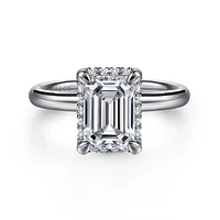 Gabriel & Co 8.5X6 Engagement Ring 14K White Gold Contemporary ER16567E8W44JJ