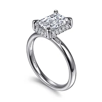 Gabriel & Co 8.5X6 Engagement Ring 14K White Gold Contemporary ER16567E8W44JJ