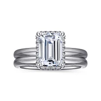 Gabriel & Co 8.5X6 Engagement Ring 14K White Gold Contemporary ER16567E8W44JJ