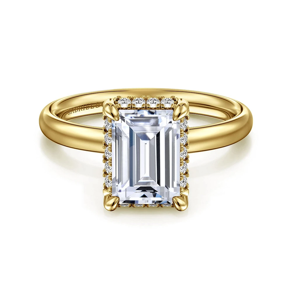 Gabriel & Co 8.5X6 Engagement Ring 14K Yellow Gold Contemporary ER16567E8Y44JJ