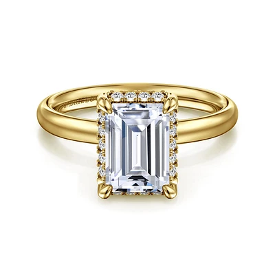 Gabriel & Co 8.5X6 Engagement Ring 14K Yellow Gold Contemporary ER16567E8Y44JJ