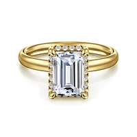Gabriel & Co 8.5X6 Engagement Ring 14K Yellow Gold Contemporary ER16567E8Y44JJ