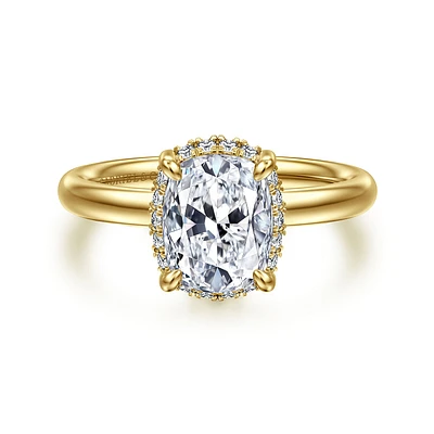 Gabriel & Co 8.2X6.5 Engagement Ring 14K Yellow Gold Contemporary ER16567G8Y44JJ