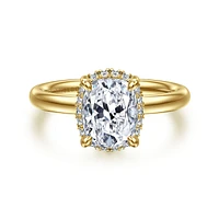 Gabriel & Co 8.2X6.5 Engagement Ring 14K Yellow Gold Contemporary ER16567G8Y44JJ