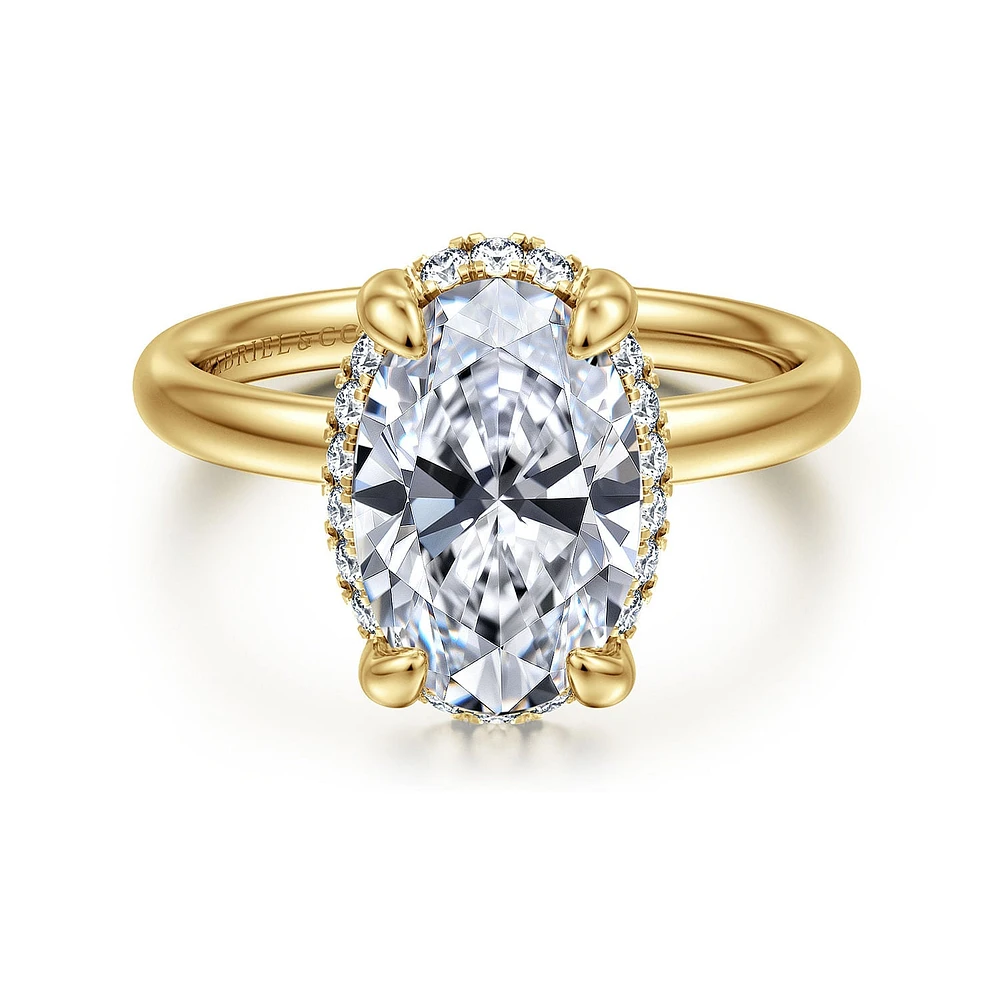 Gabriel & Co 11.5X7.5 Engagement Ring 14K Yellow Gold Contemporary ER16567O12Y44JJ