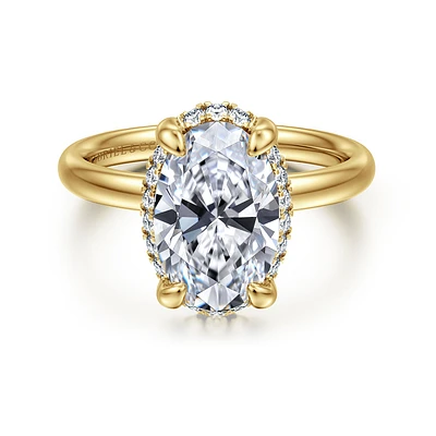 Gabriel & Co 11.5X7.5 Engagement Ring 14K Yellow Gold Contemporary ER16567O12Y44JJ