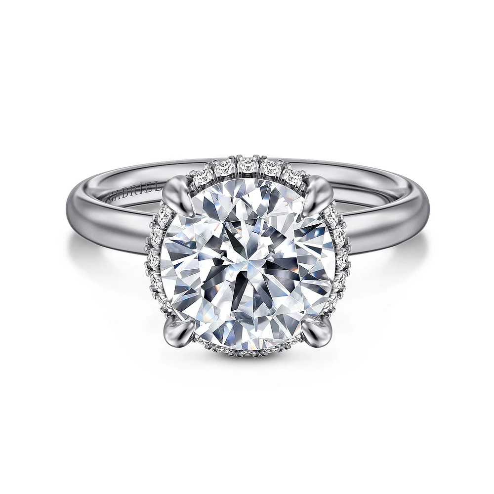 Gabriel & Co 9 Engagement Ring 14K White Gold Contemporary ER16567R12W44JJ