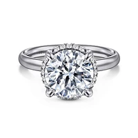 Gabriel & Co 9 Engagement Ring 14K White Gold Contemporary ER16567R12W44JJ