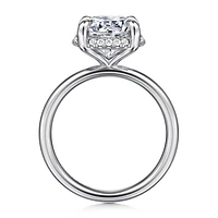 Gabriel & Co 9 Engagement Ring 14K White Gold Contemporary ER16567R12W44JJ