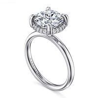 Gabriel & Co 9 Engagement Ring 14K White Gold Contemporary ER16567R12W44JJ