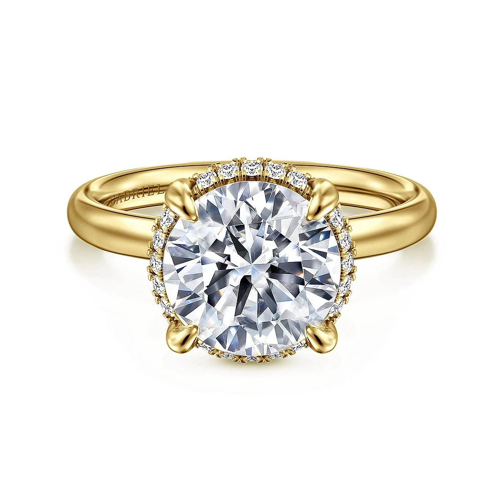 Gabriel & Co 9 Engagement Ring 14K Yellow Gold Contemporary ER16567R12Y44JJ