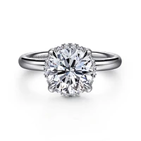 Gabriel & Co 8 Engagement Ring 14K White Gold Contemporary ER16567R8W44JJ