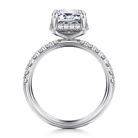 Gabriel & Co 9.5X7 Engagement Ring 14K White Gold Contemporary ER16568E12W44JJ