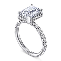 Gabriel & Co 9.5X7 Engagement Ring 14K White Gold Contemporary ER16568E12W44JJ
