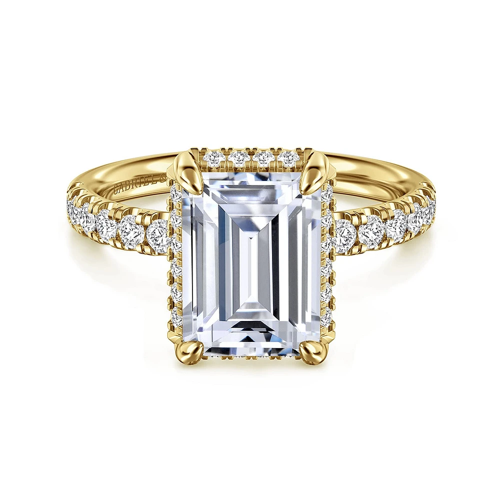 Gabriel & Co 9.5X7 Engagement Ring 14K Yellow Gold Contemporary ER16568E12Y44JJ
