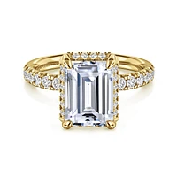Gabriel & Co 9.5X7 Engagement Ring 14K Yellow Gold Contemporary ER16568E12Y44JJ
