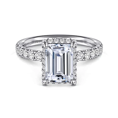 Gabriel & Co 8.5X6 Engagement Ring 14K White Gold Contemporary ER16568E8W44JJ