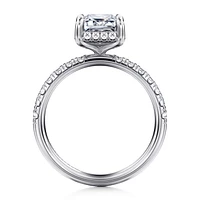 Gabriel & Co 8.5X6 Engagement Ring 14K White Gold Contemporary ER16568E8W44JJ
