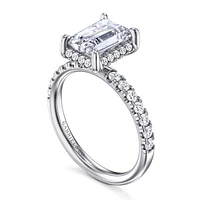 Gabriel & Co 8.5X6 Engagement Ring 14K White Gold Contemporary ER16568E8W44JJ