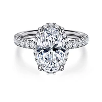 Gabriel & Co 11.5X7.5 Engagement Ring 14K White Gold Contemporary ER16568O12W44JJ