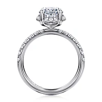 Gabriel & Co 11.5X7.5 Engagement Ring 14K White Gold Contemporary ER16568O12W44JJ
