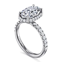 Gabriel & Co 11.5X7.5 Engagement Ring 14K White Gold Contemporary ER16568O12W44JJ
