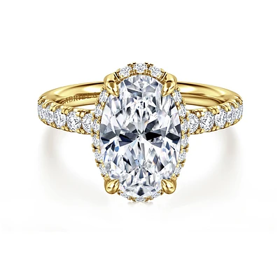 Gabriel & Co 11.5X7.5 Engagement Ring 14K Yellow Gold Contemporary ER16568O12Y44JJ