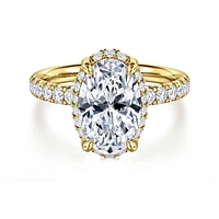 Gabriel & Co 11.5X7.5 Engagement Ring 14K Yellow Gold Contemporary ER16568O12Y44JJ