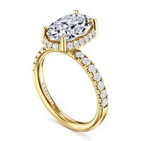 Gabriel & Co 11.5X7.5 Engagement Ring 14K Yellow Gold Contemporary ER16568O12Y44JJ
