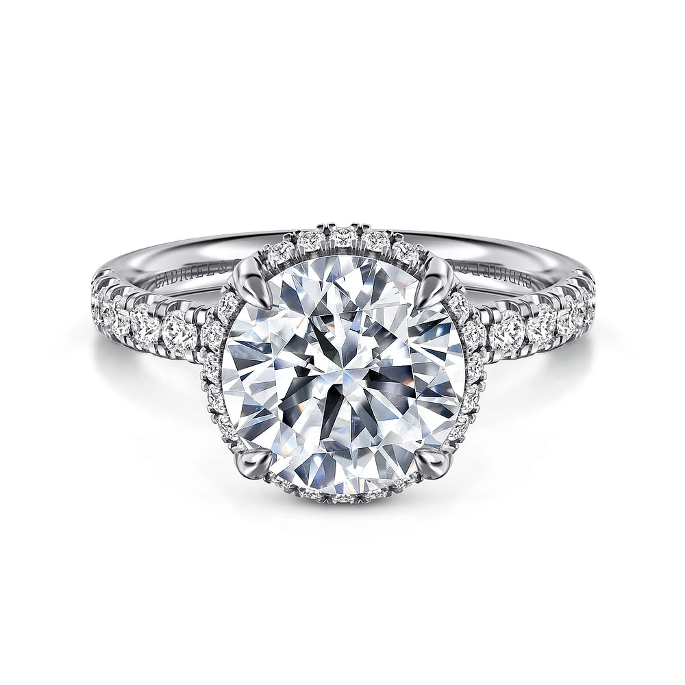 Gabriel & Co 9 Engagement Ring 14K White Gold Contemporary ER16568R12W44JJ