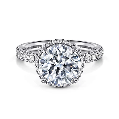 Gabriel & Co 9 Engagement Ring 14K White Gold Contemporary ER16568R12W44JJ