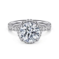 Gabriel & Co 9 Engagement Ring 14K White Gold Contemporary ER16568R12W44JJ