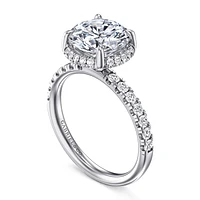 Gabriel & Co 9 Engagement Ring 14K White Gold Contemporary ER16568R12W44JJ
