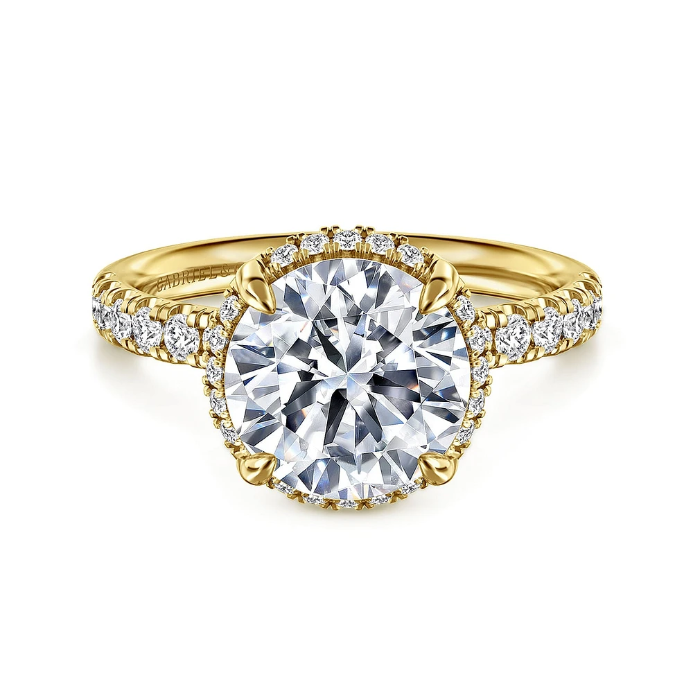 Gabriel & Co 9 Engagement Ring 14K Yellow Gold Contemporary ER16568R12Y44JJ