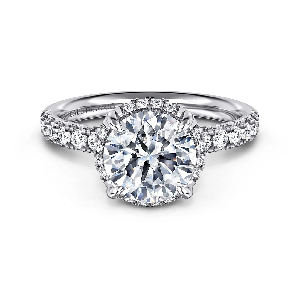 Gabriel & Co 8 Engagement Ring 14K White Gold Contemporary ER16568R8W44JJ