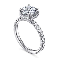 Gabriel & Co 8 Engagement Ring 14K White Gold Contemporary ER16568R8W44JJ