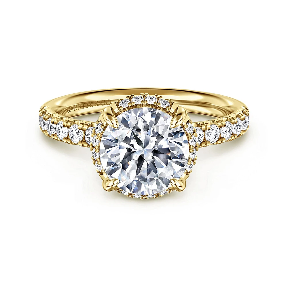Gabriel & Co 8 Engagement Ring 14K Yellow Gold Contemporary ER16568R8Y44JJ