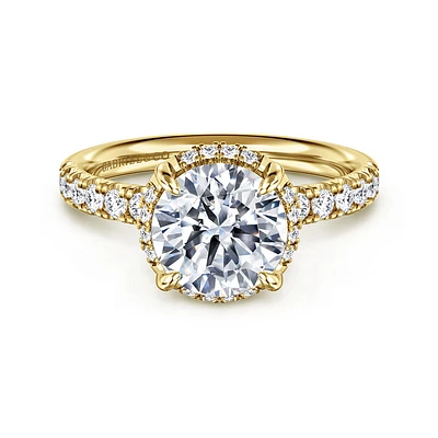 Gabriel & Co 8 Engagement Ring 14K Yellow Gold Contemporary ER16568R8Y44JJ